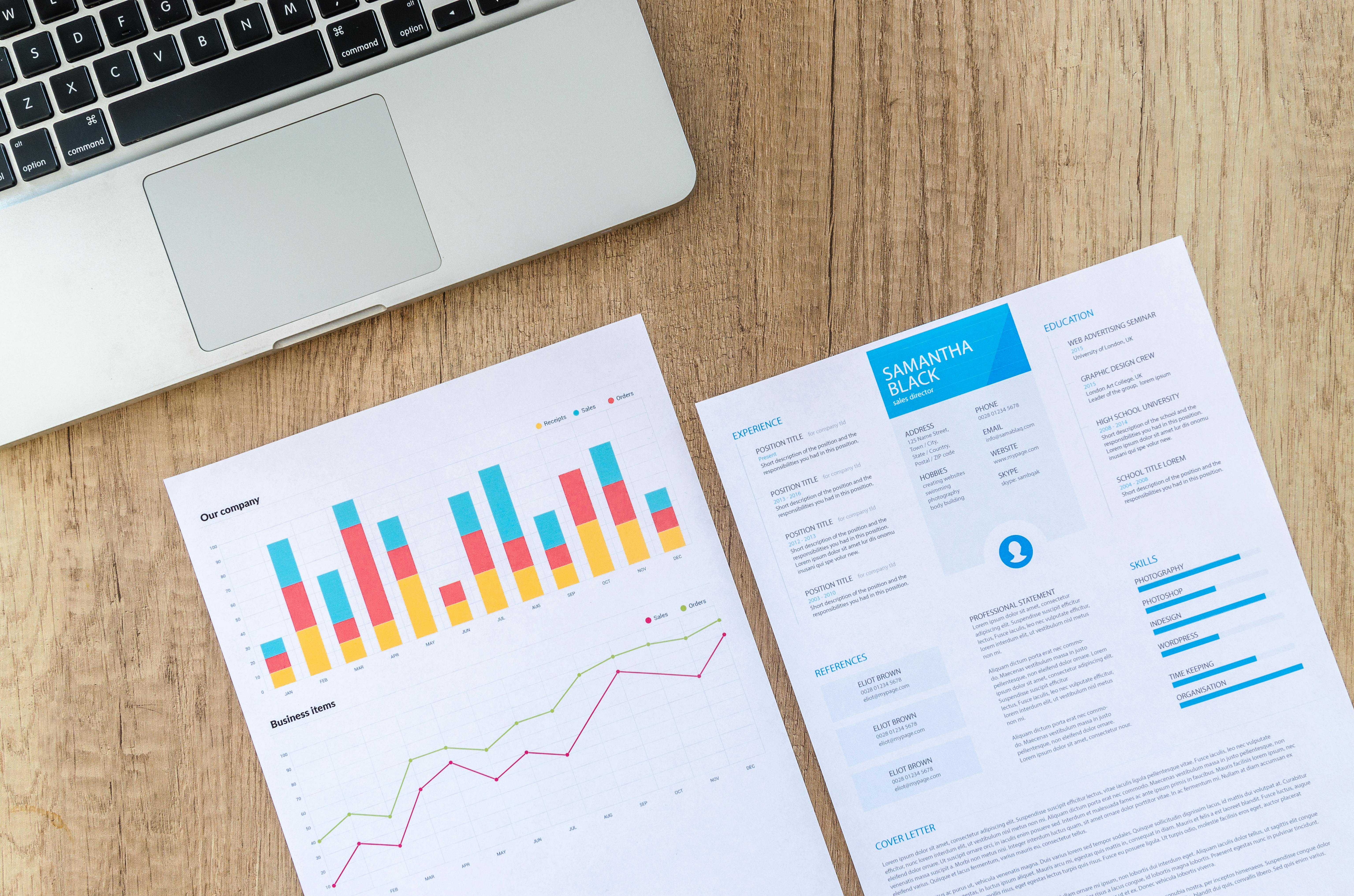 Data visualization and business intelligence dashboard